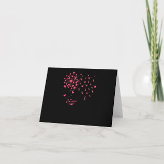 Pink Ribbon Flower Dandelion Breast Cancer Awarene Thank You Card