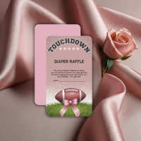 Pink Ribbon Football Touchdown Baby Shower