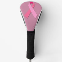 Pink Ribbon for Breast Cancer Awareness Golf Head Cover