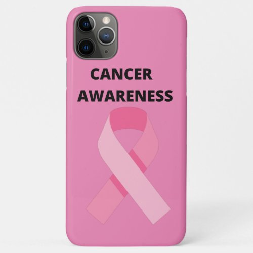Pink ribbon for courage   iPhone 11 pro max case