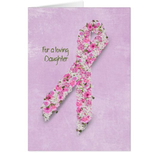 Pink Ribbon for Daughter Cards (Front)