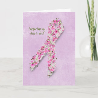 Pink Ribbon for Friend Card