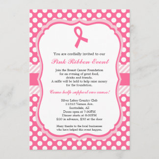Pink Ribbon Fundraising Event Invitation