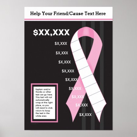 Pink Ribbon Fundraising Poster