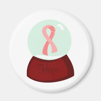 Pink Ribbon Globe Magnet