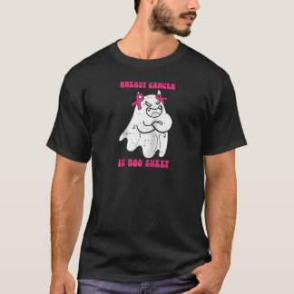 Pink Ribbon Halloween Breast Cancer Warrior Is Boo T-Shirt
