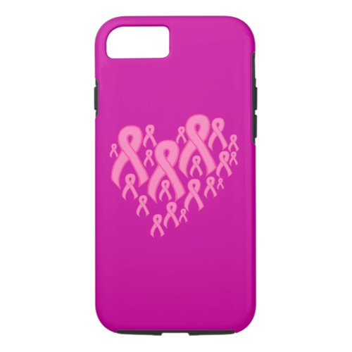 Pink Ribbon Heart iPhone 87 Case