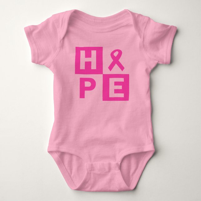 Pink Ribbon Hope Baby Bodysuit (Front)