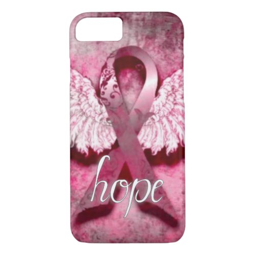 Pink Ribbon Hope by Vetro Designs iPhone 87 Case