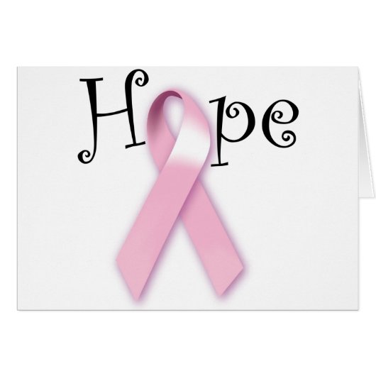 Pink Ribbon Hope Cards (Front Horizontal)