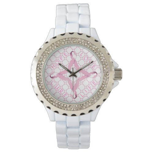 Pink Ribbon HOPE LOVE CURE LIFE Watch