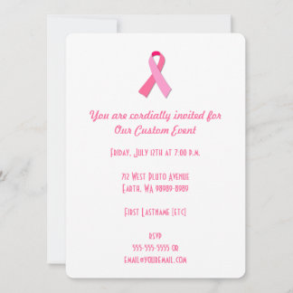 Pink Ribbon Invitation