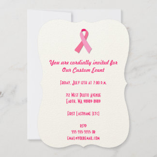 Pink Ribbon Invitation