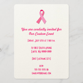 Pink Ribbon Invitation