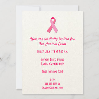 Pink Ribbon Invitation