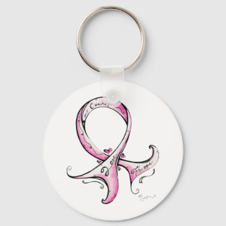 Pink Ribbon Keychain