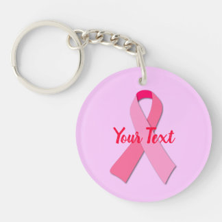 Pink Ribbon Keychain