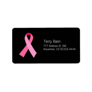 Pink Ribbon Label