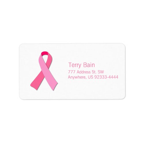 Pink Ribbon Label