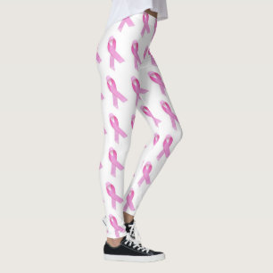 Pink ribbon leggings