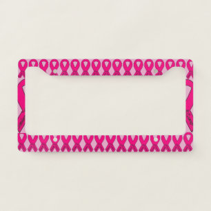 pink ribbon License Plate Frame
