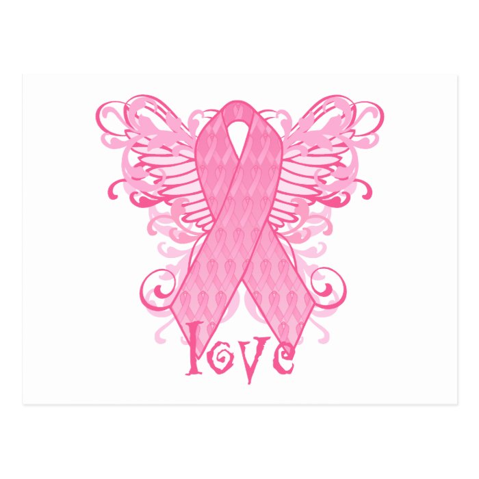 Pink Ribbon Love Post Cards