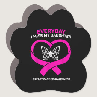 Pink Ribbon Loving Memory Daughter Breast Cancer A Car Magnet