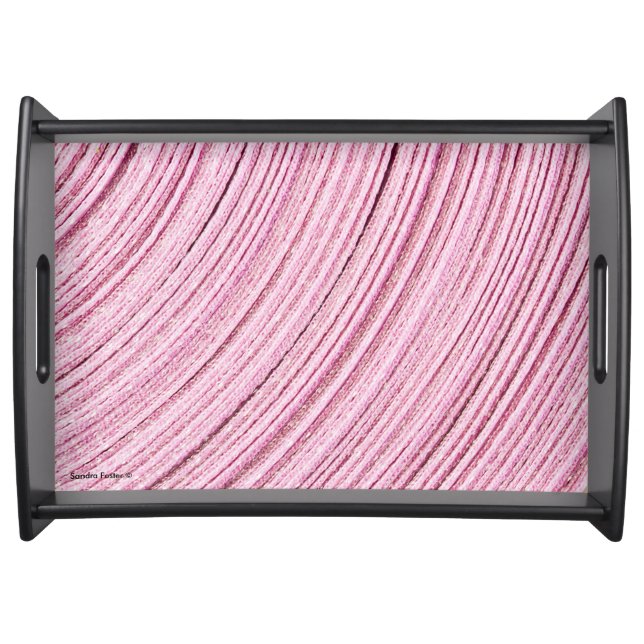 Pink Ribbon Macro Serving Tray (Front)
