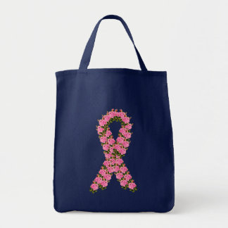 Pink Ribbon Made of Pink Roses Tote Bag