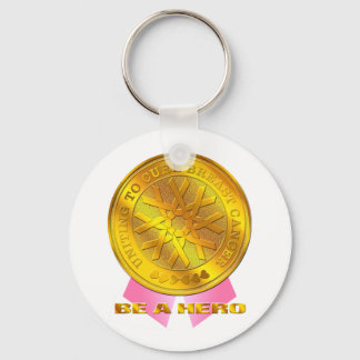 PINK RIBBON MEDAL KEYCHAIN