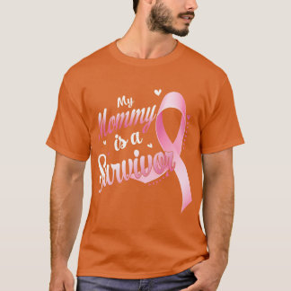 Pink Ribbon My Mommy Is A Survivor Breast Cancer A T-Shirt