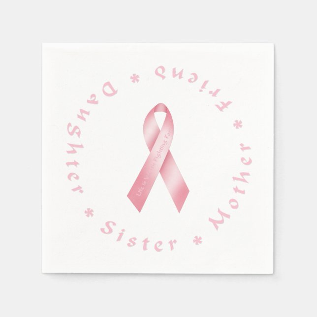 Pink Ribbon Napkins (Front)