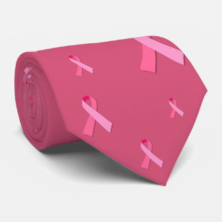 Pink Ribbon Neck Tie