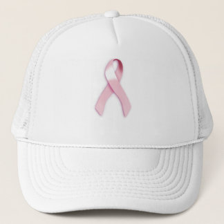 "Pink Ribbon of Support" - Breast Cancer Awareness Trucker Hat