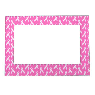Pink Ribbon Pattern – Breast Cancer Awareness Magnetic Frame