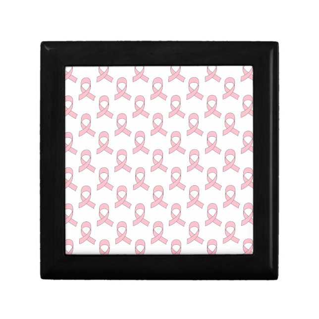 Pink Ribbon Pattern Keepsake Box (Front)