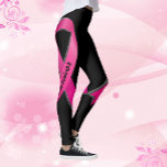 Pink Ribbon Personalize 2 Breast Cancer Survivor Leggings<br><div class="desc">Leggings Pink Ribbon Personalize Statement & Name Breast Cancer Survivor</div>