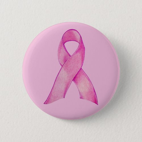Pink Ribbon pink Button