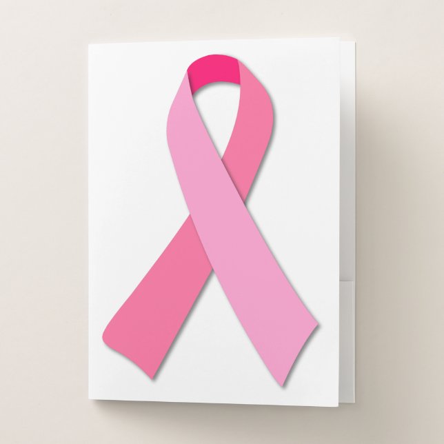 Pink Ribbon Pocket Folder (Front)