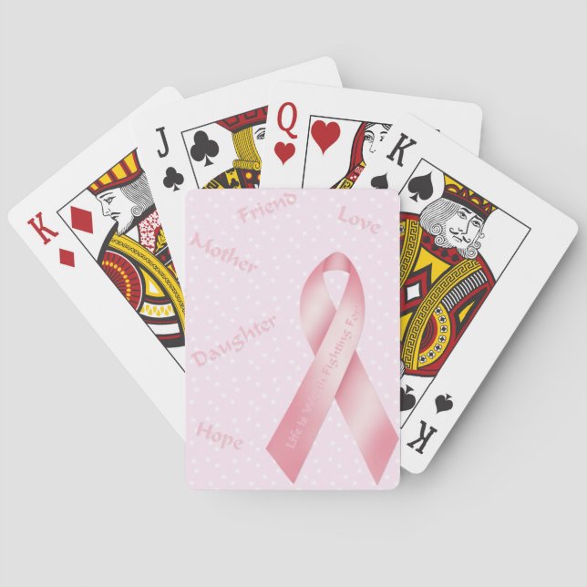Pink Ribbon Poker Cards (Back)