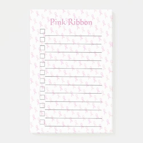 Pink Ribbon Post_it Notes