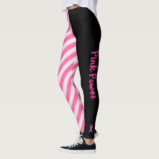 Pink Ribbon Power Breast Cancer Survivor Comfort Leggings