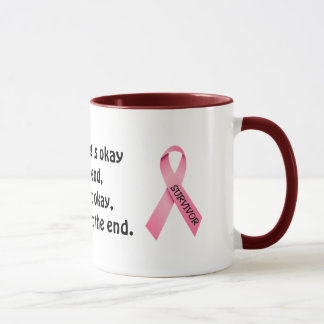 Pink Ribbon Ringer Mug