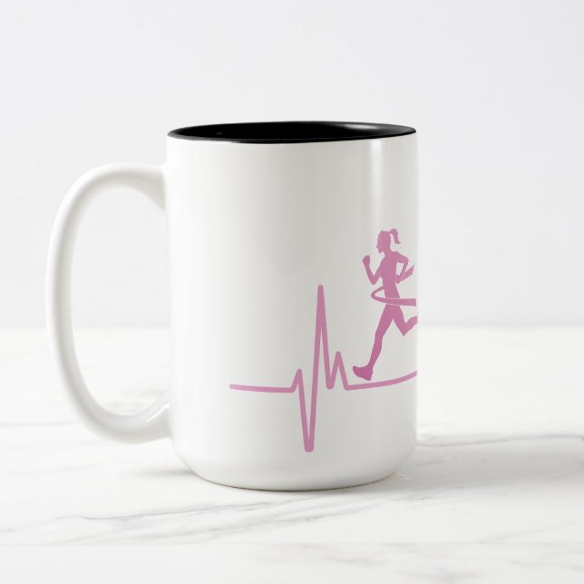 Pink Ribbon Runner Life is Better Mug (Left)