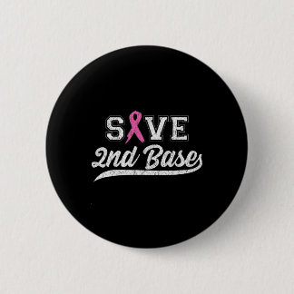 Pink Ribbon Save Second Byse Breast Cancer Awarene Button