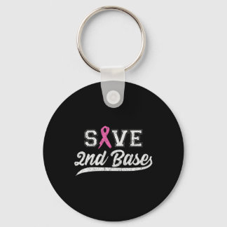 Pink Ribbon Save Second Byse Breast Cancer Awarene Keychain