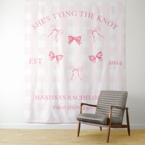 Pink Ribbon Shes tying the knot Bachelorette part Tapestry