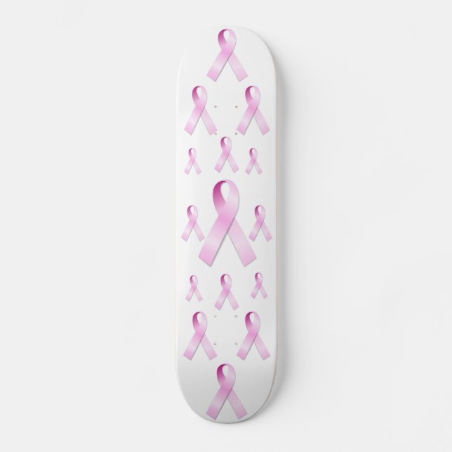 Pink Ribbon Skateboard Deck (Front)