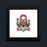 Pink Ribbon Sloth Support Vintage Awareness Art Gift Box<br><div class="desc">Pink Ribbon Sloth Support Vintage Awareness Art</div>