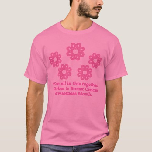 Pink Ribbon Snowflakes Products T_Shirt